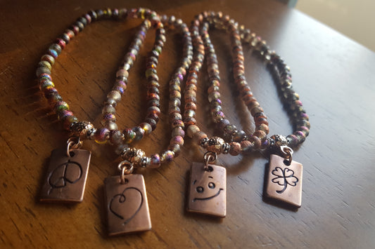 Symbol/Slogan Charm Bracelet