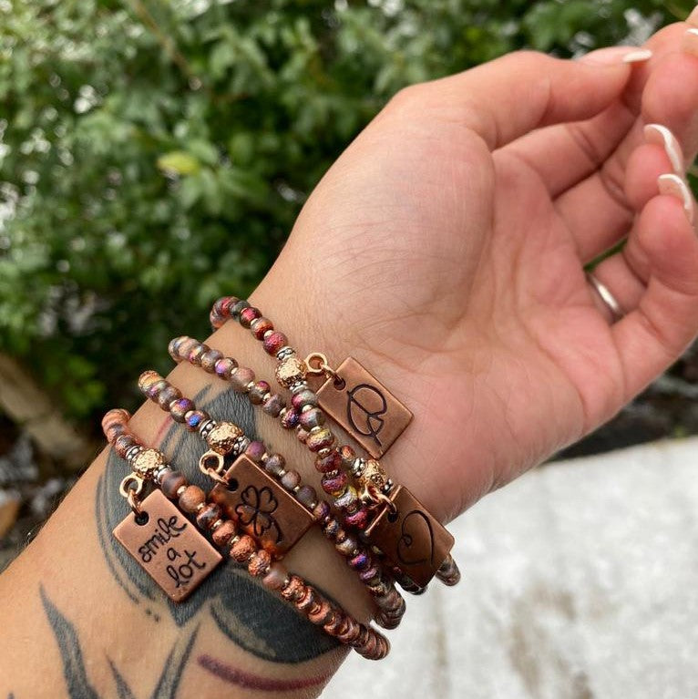 Symbol/Slogan Charm Bracelet