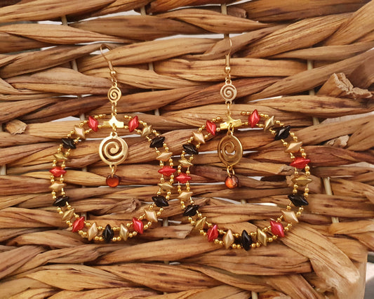 Mandala Harlequin Earrings