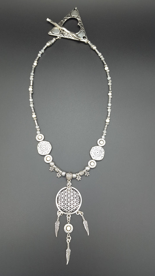 Dreamcatcher Necklace - White