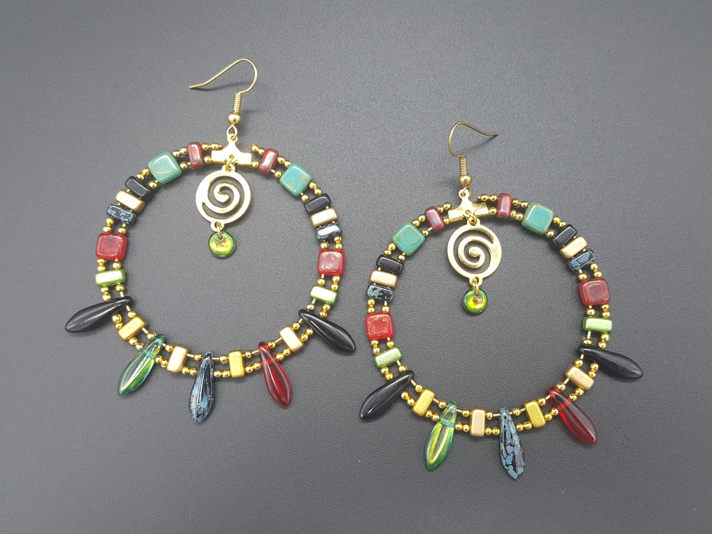 Mandala Dagger Earrings