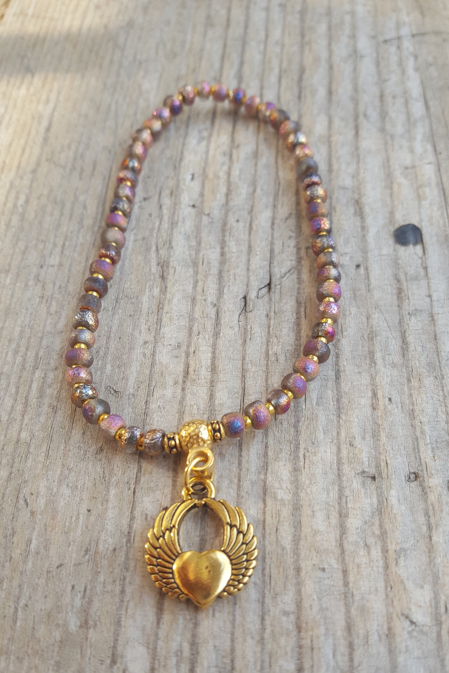 Winged Heart Charm Bracelet
